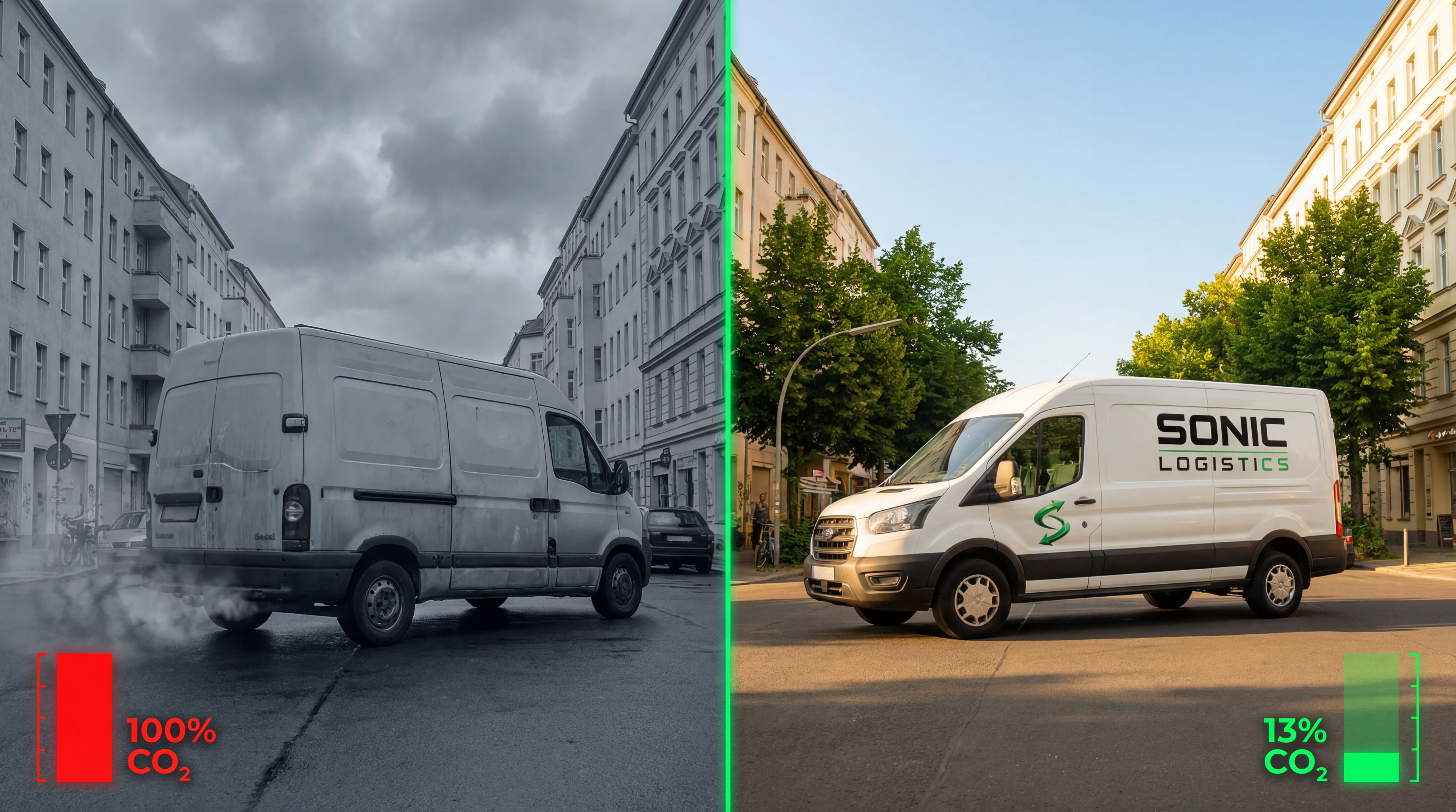Karte zur CO₂ Einsparung in Berlin durch emissionsfreie Last-Mile-Logistik